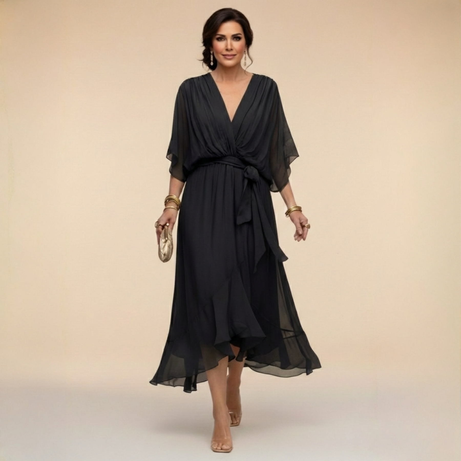Mona | V Neck Dress