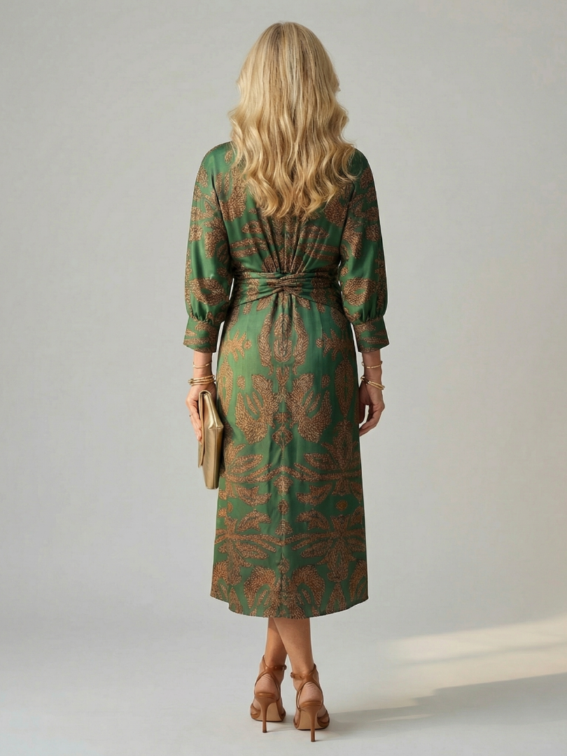Maureen | Twist-Front Midi Dress