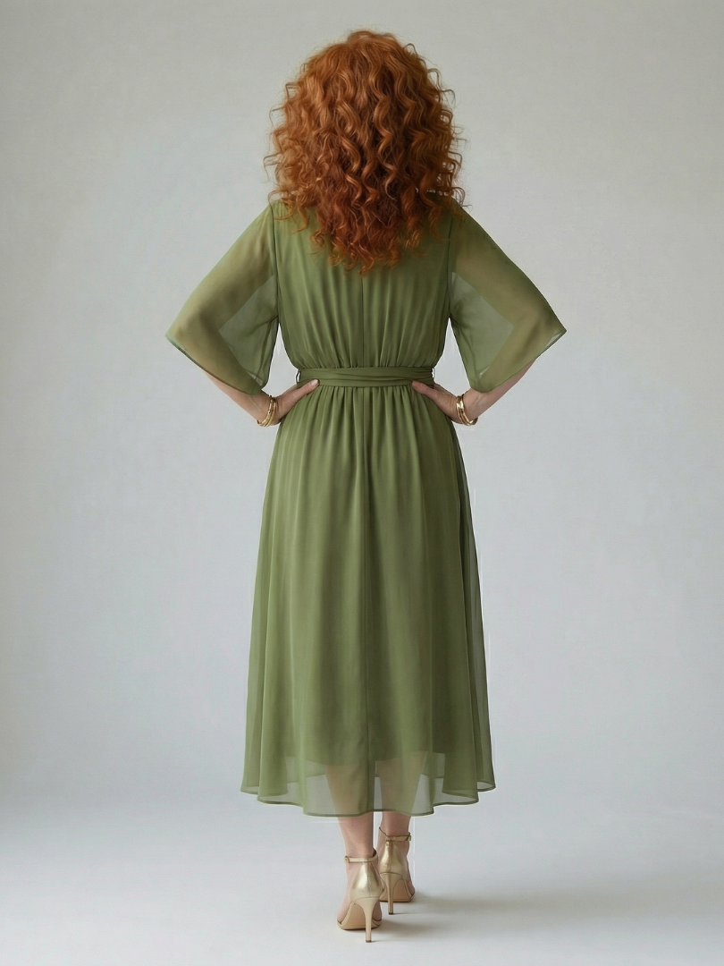 Mireille | Softly Draped Midi Dress