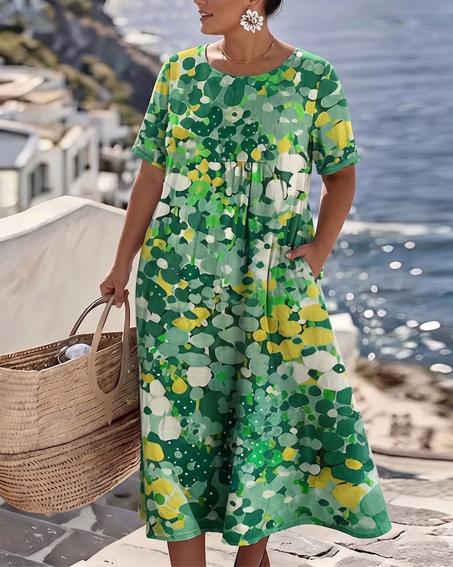 Kathleen | Elegant Floral Summer Midi Dress