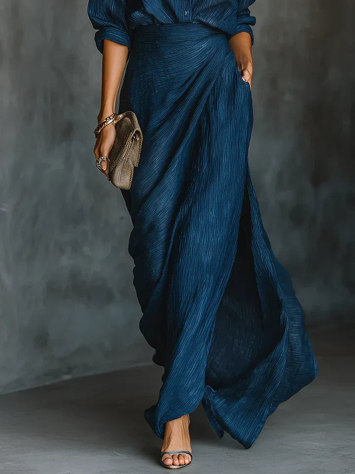Odalie | Draped Two Piece Maxi Set