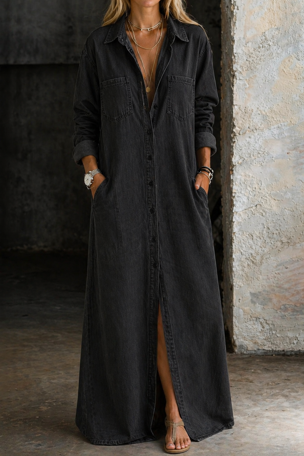 Delana | Button Front Dress