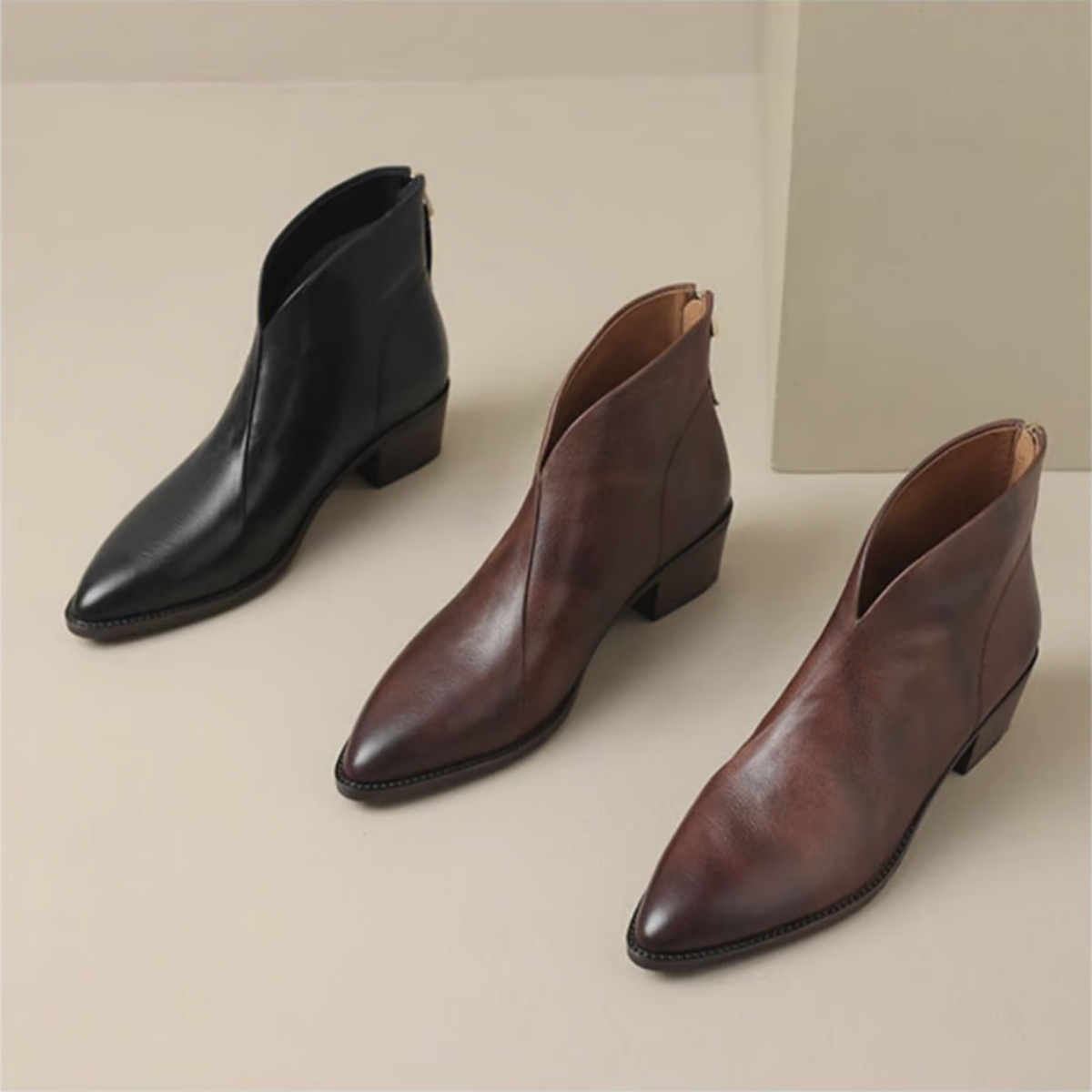 Beryl | Leather Ankle Boots
