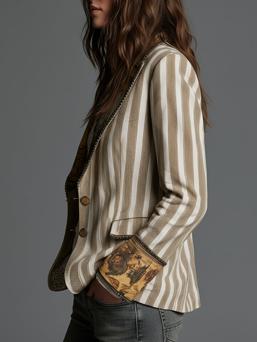 Constance | Boho Stripe Blazer