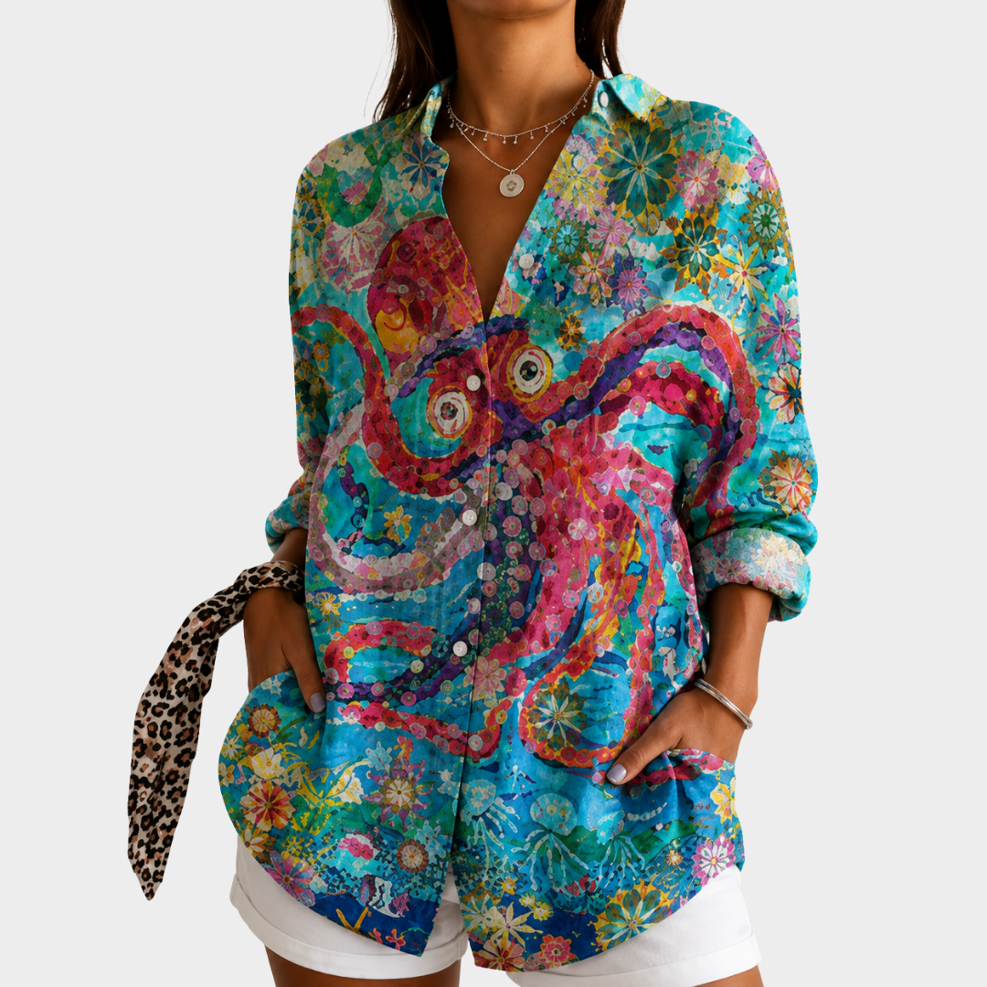 Josephine | Ocean Bloom Art Blouse