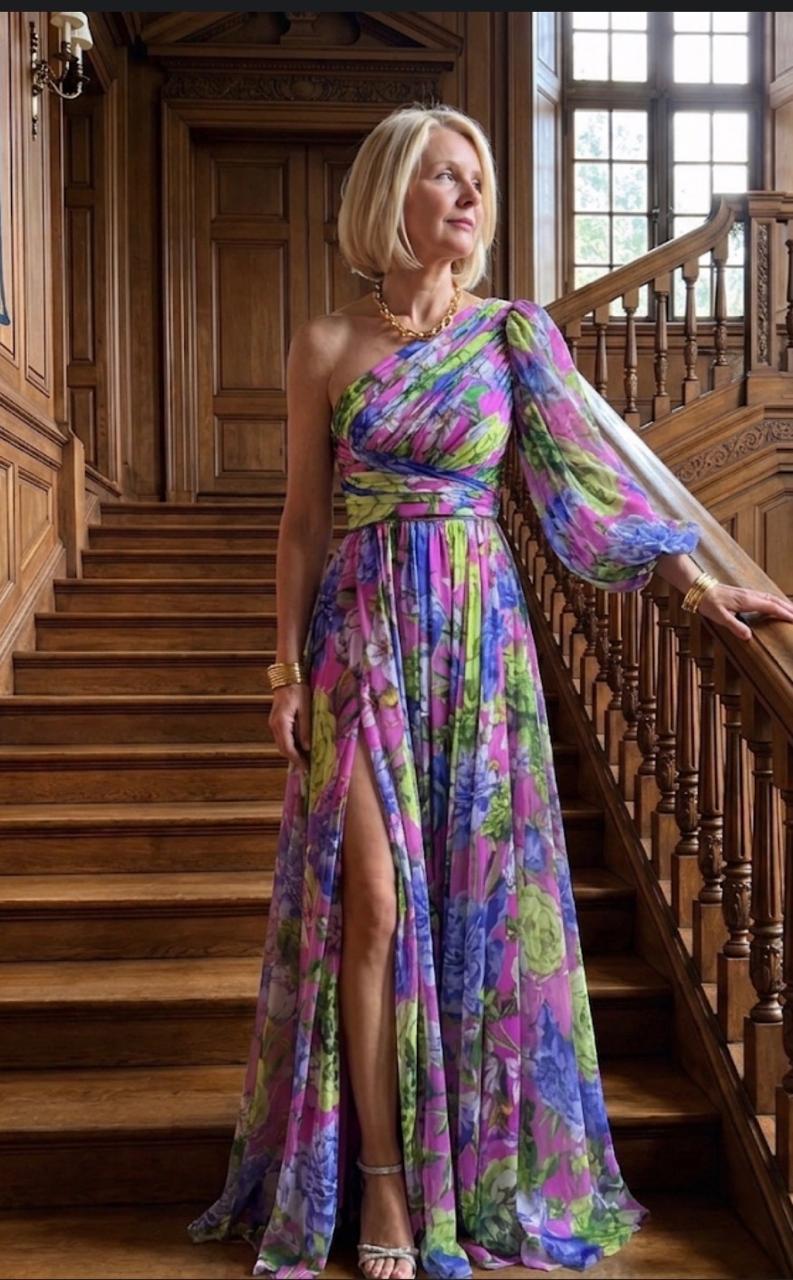 Honoria | One Shoulder Floral Maxi Dress