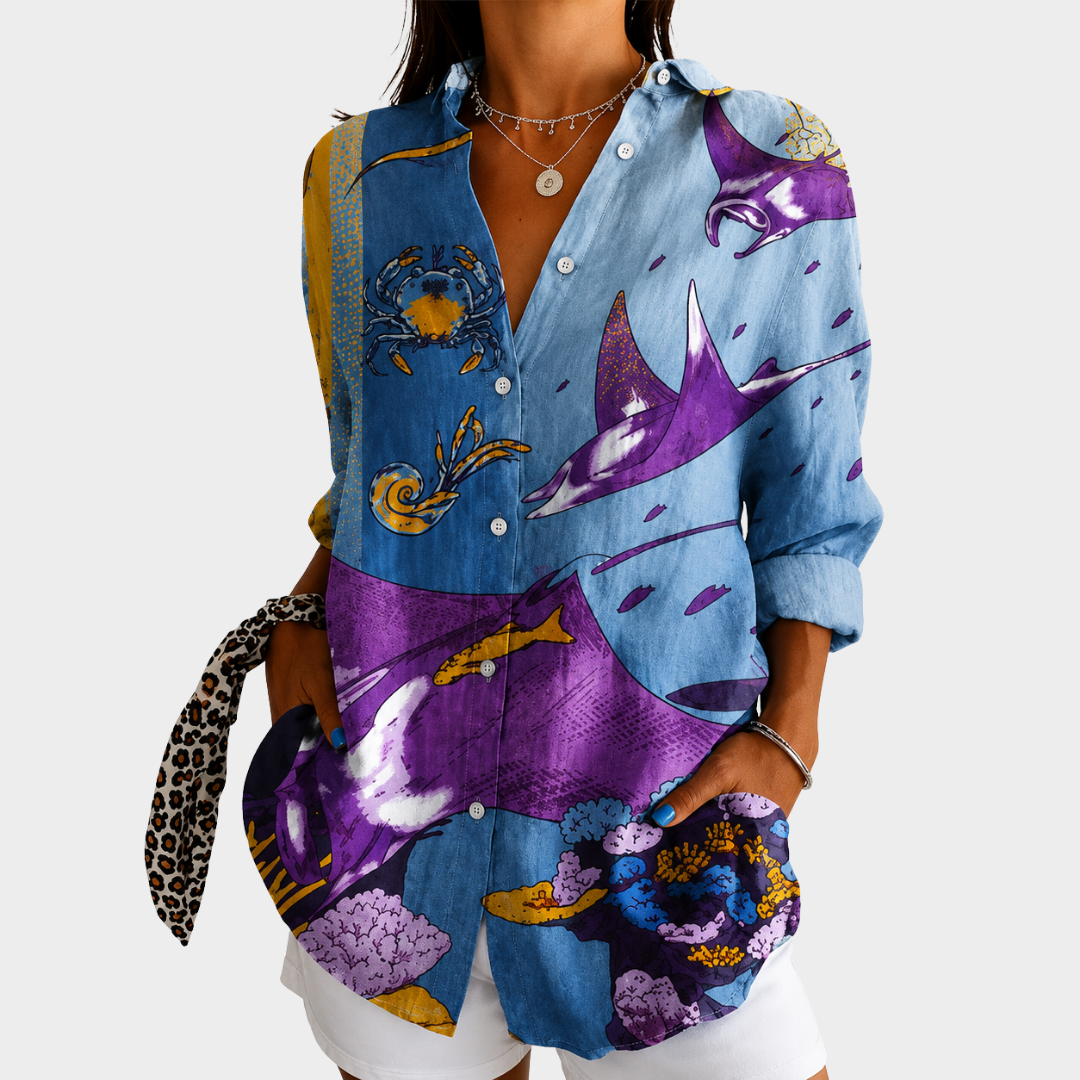 Philippa | Ocean Dreams Art Blouse