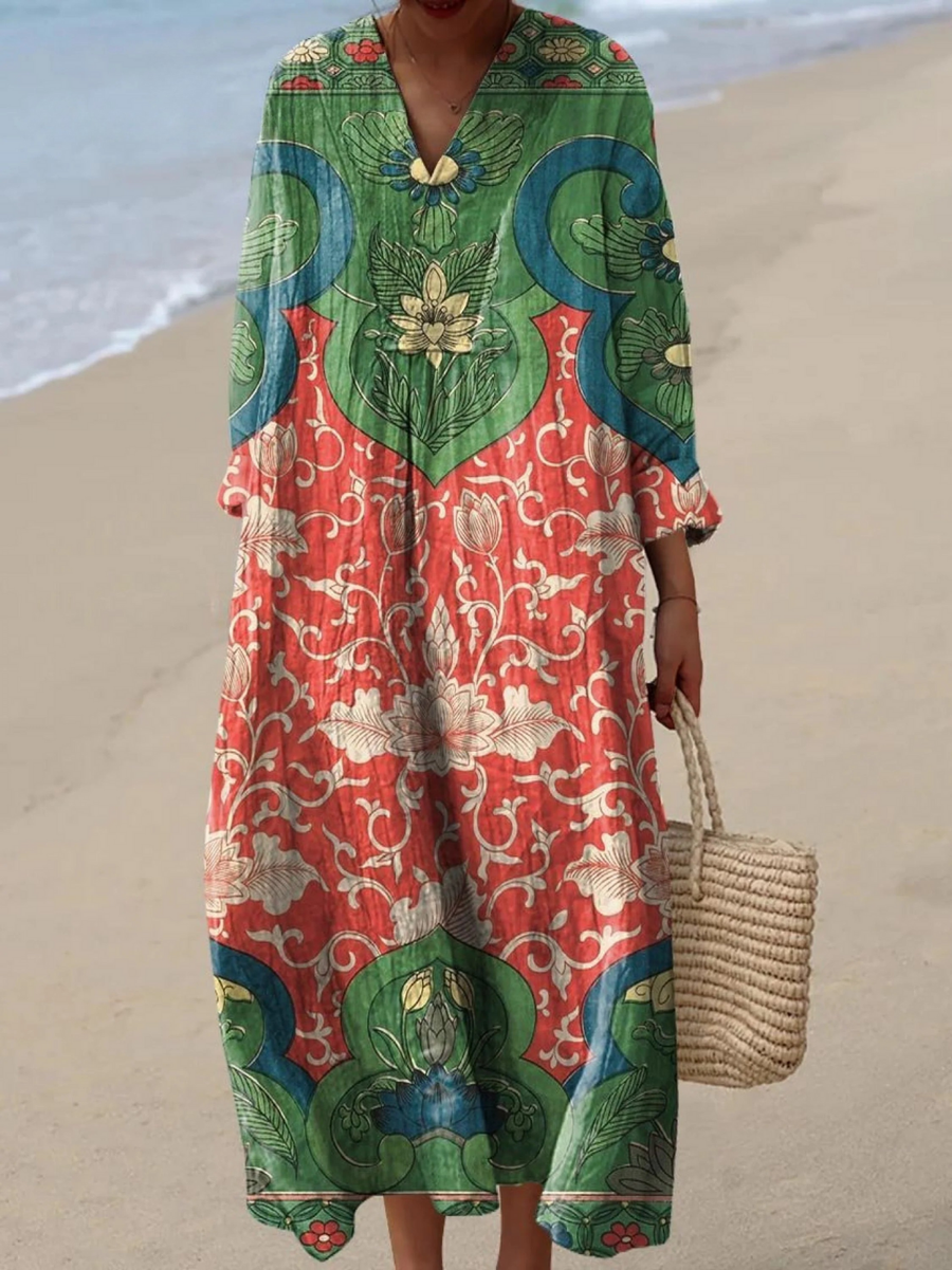 Lotus | Floral Boho Maxi Dress
