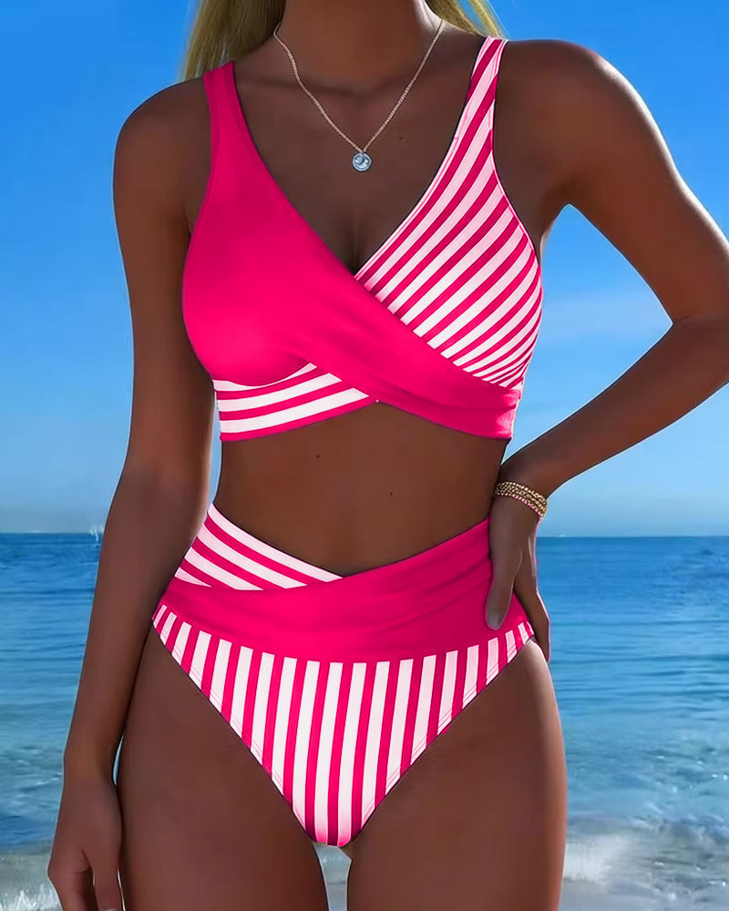 Giulia — Crossed Stripes Bikini