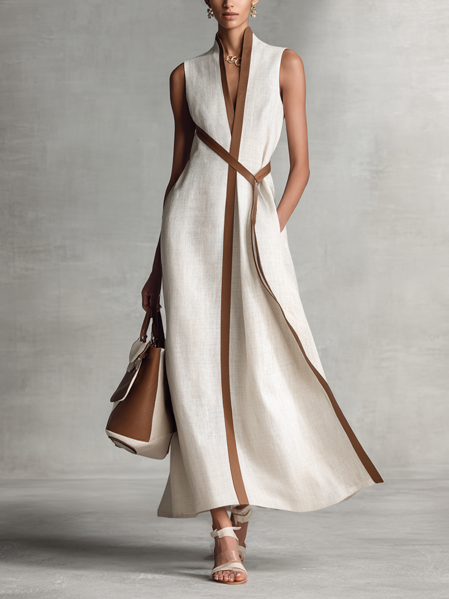 Suzanne | Elegant V Neck Summer Maxi Dress