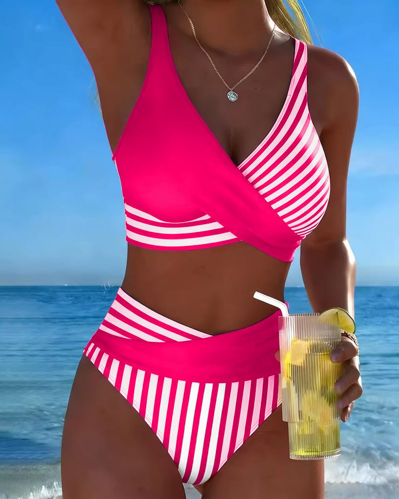 Giulia — Crossed Stripes Bikini