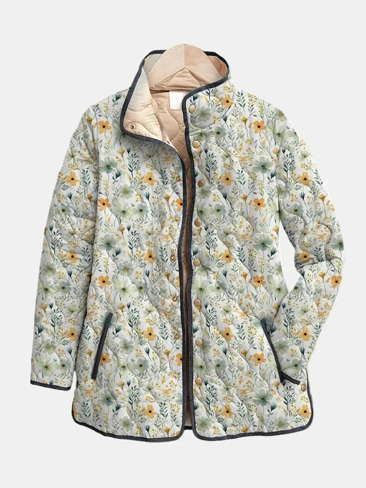 Nola | Delightful Floral Print Quilted Jacket