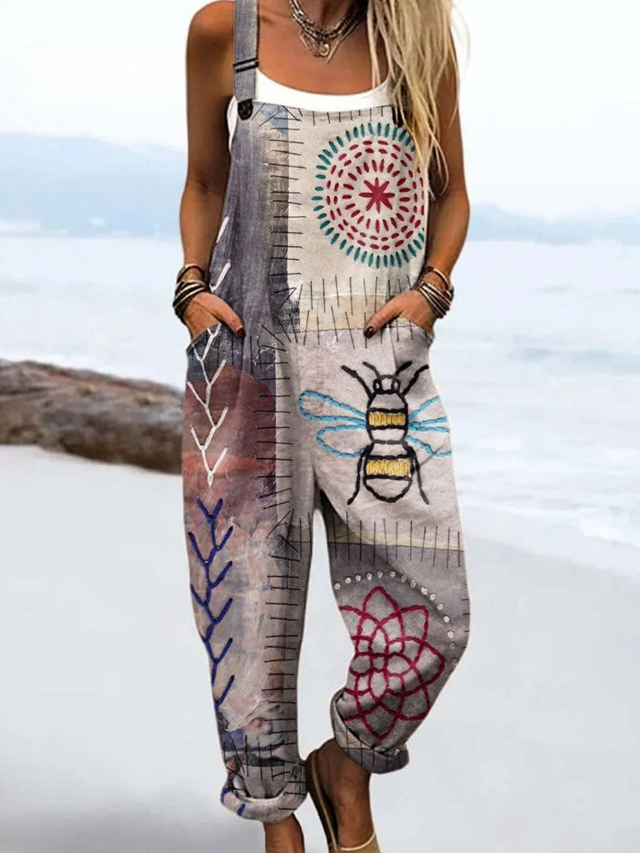 Winifred | Printed Dungarees