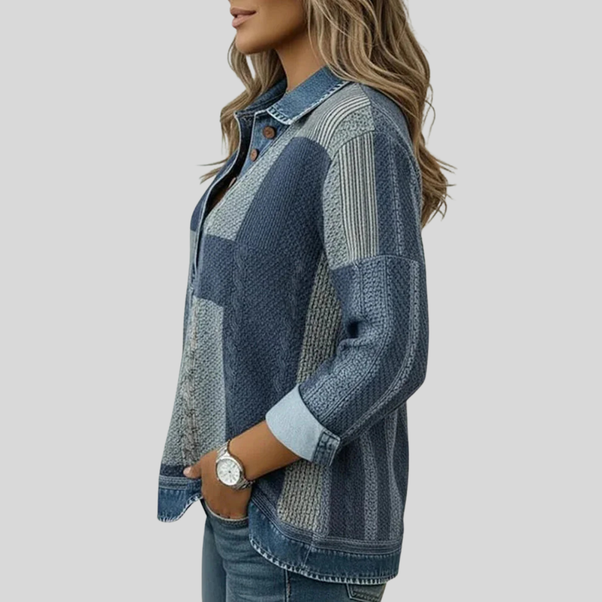 Meridell | Colourblock Print Sweatshirt