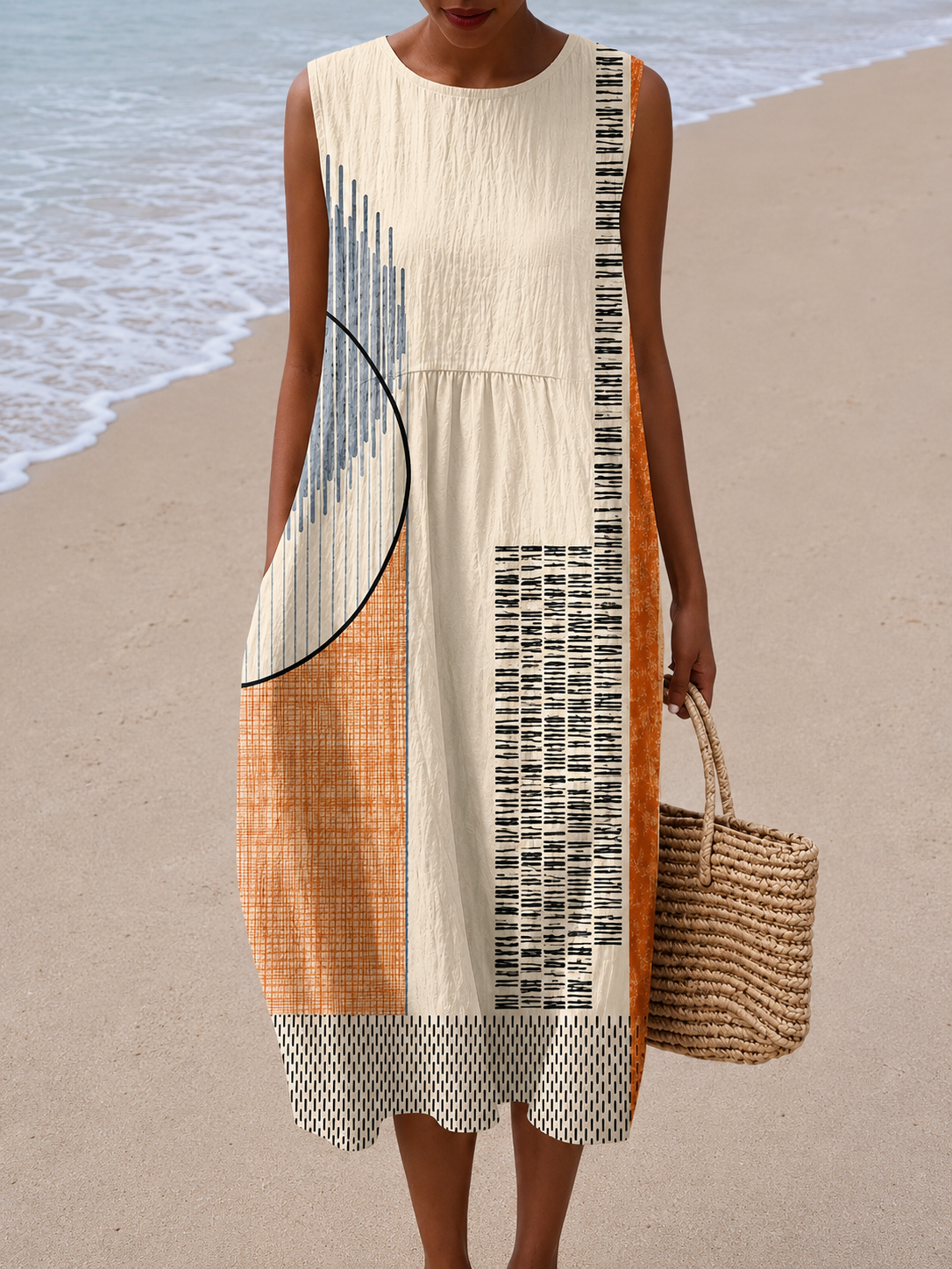 Margery | Sleeveless Relaxed Midi Dress