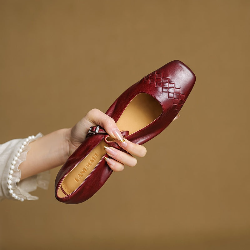 Verity | Square Toe Mary Jane Flat