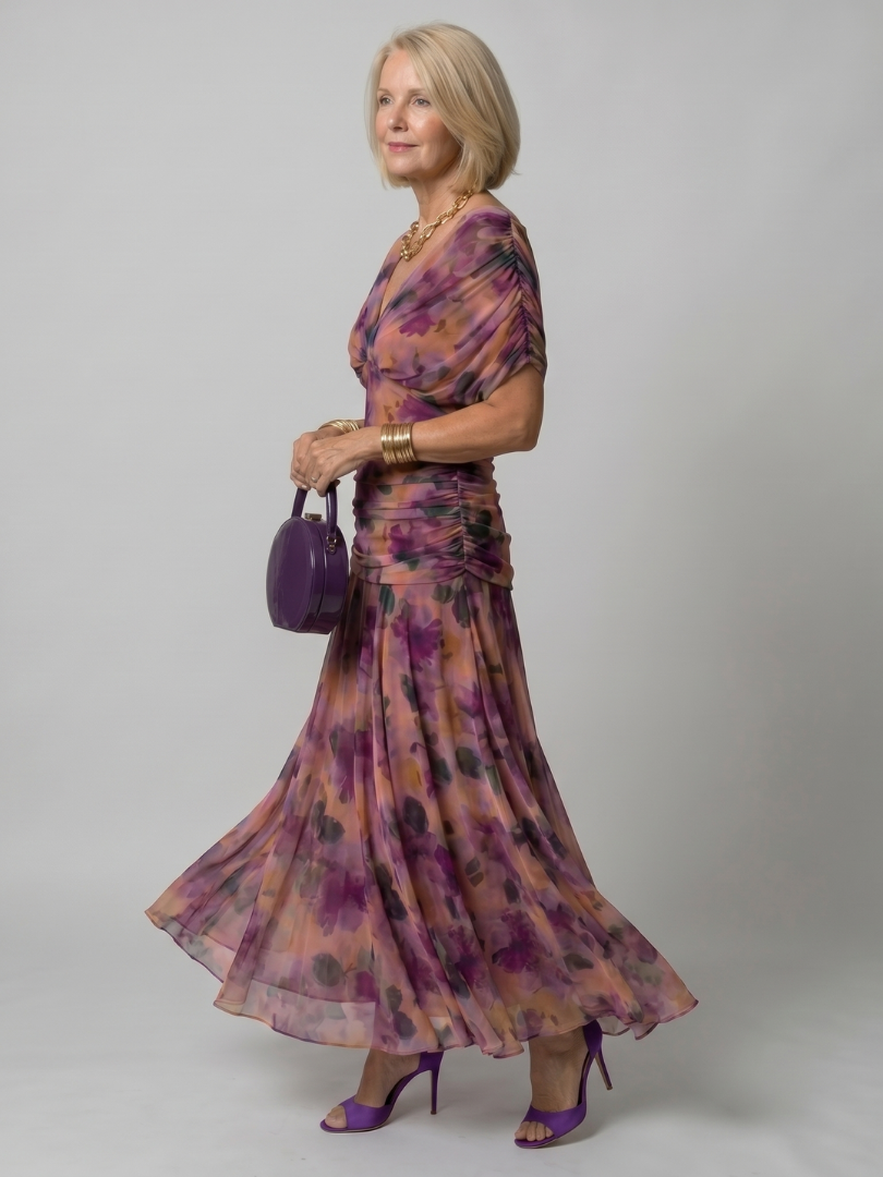 Calen™ Élégante Robe Midi Florale