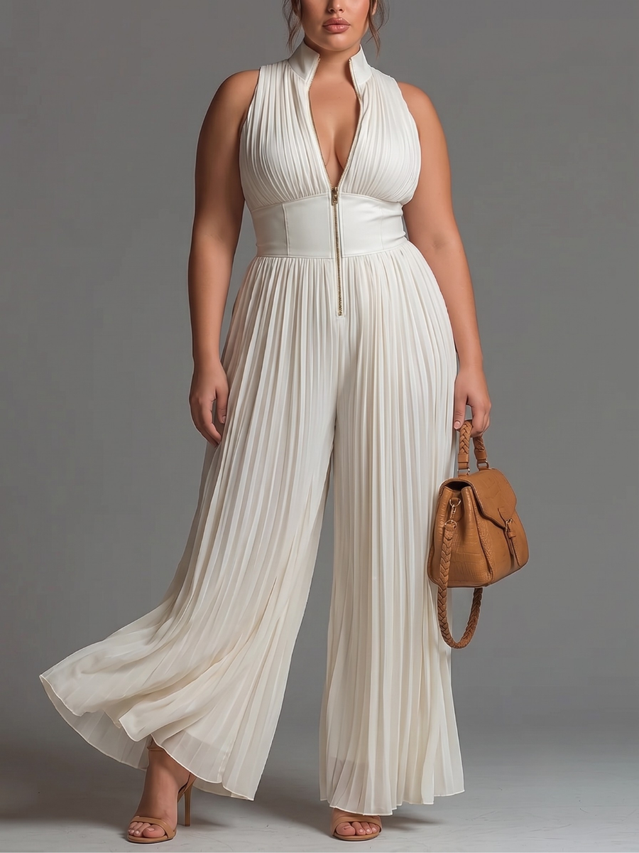 Laura | Elegant Pleated Jumpsuit