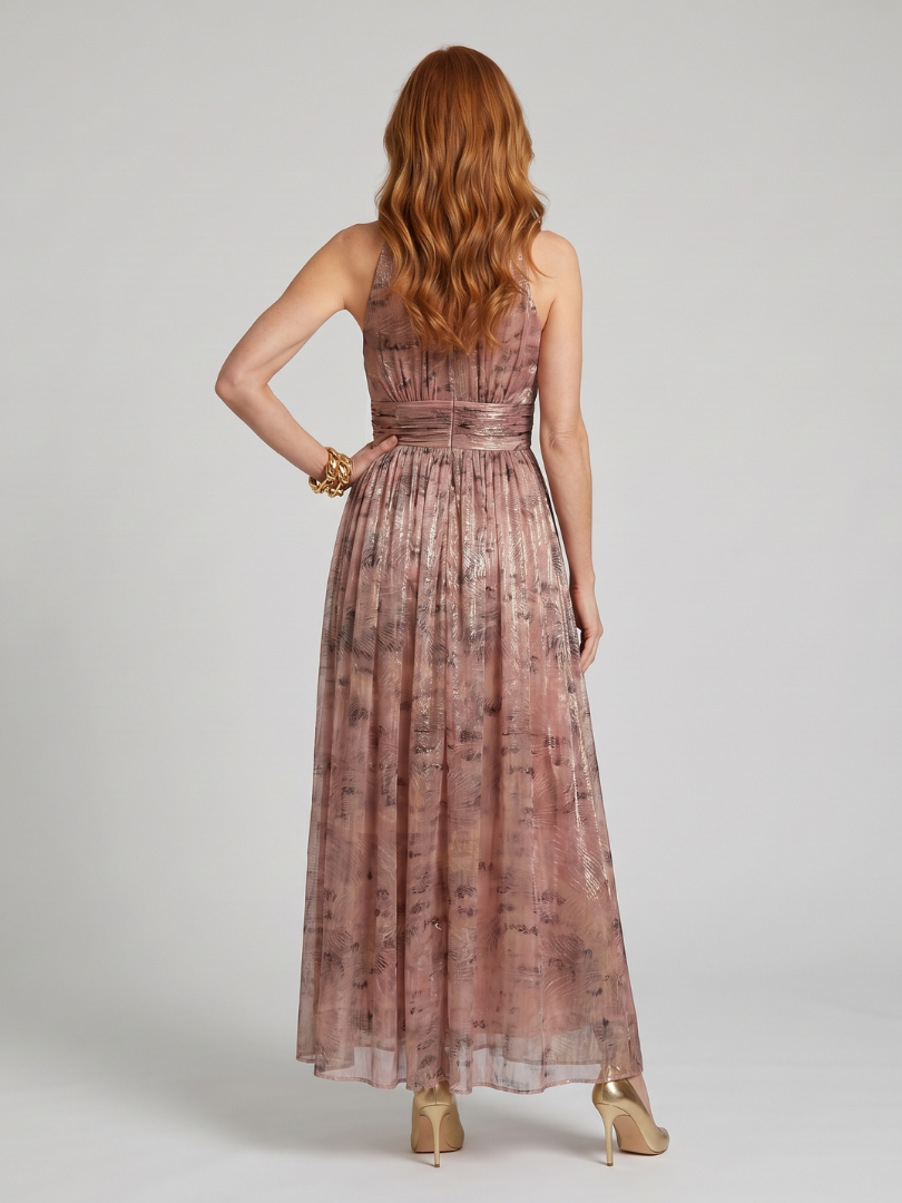 Imelda | Textured Finish Sleeveless Midi Dress