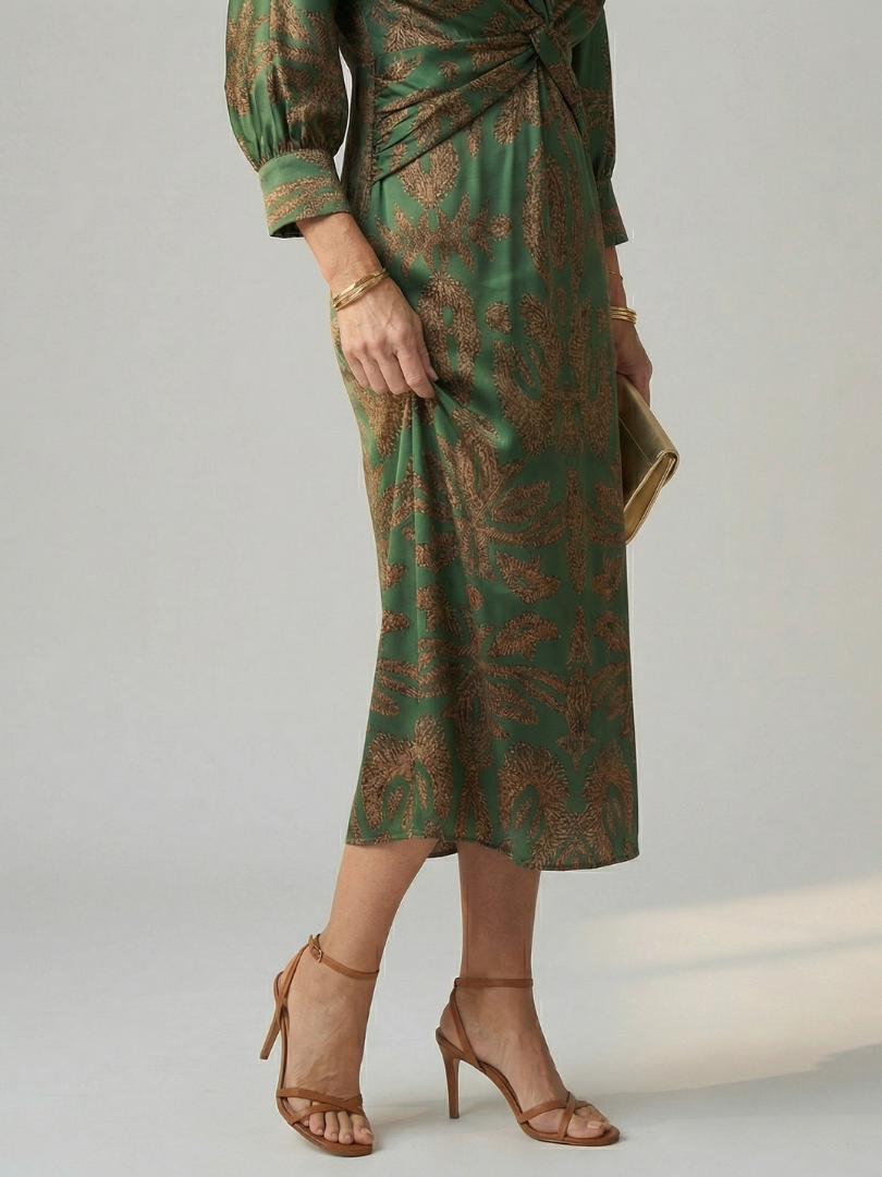 Maureen | Twist-Front Midi Dress