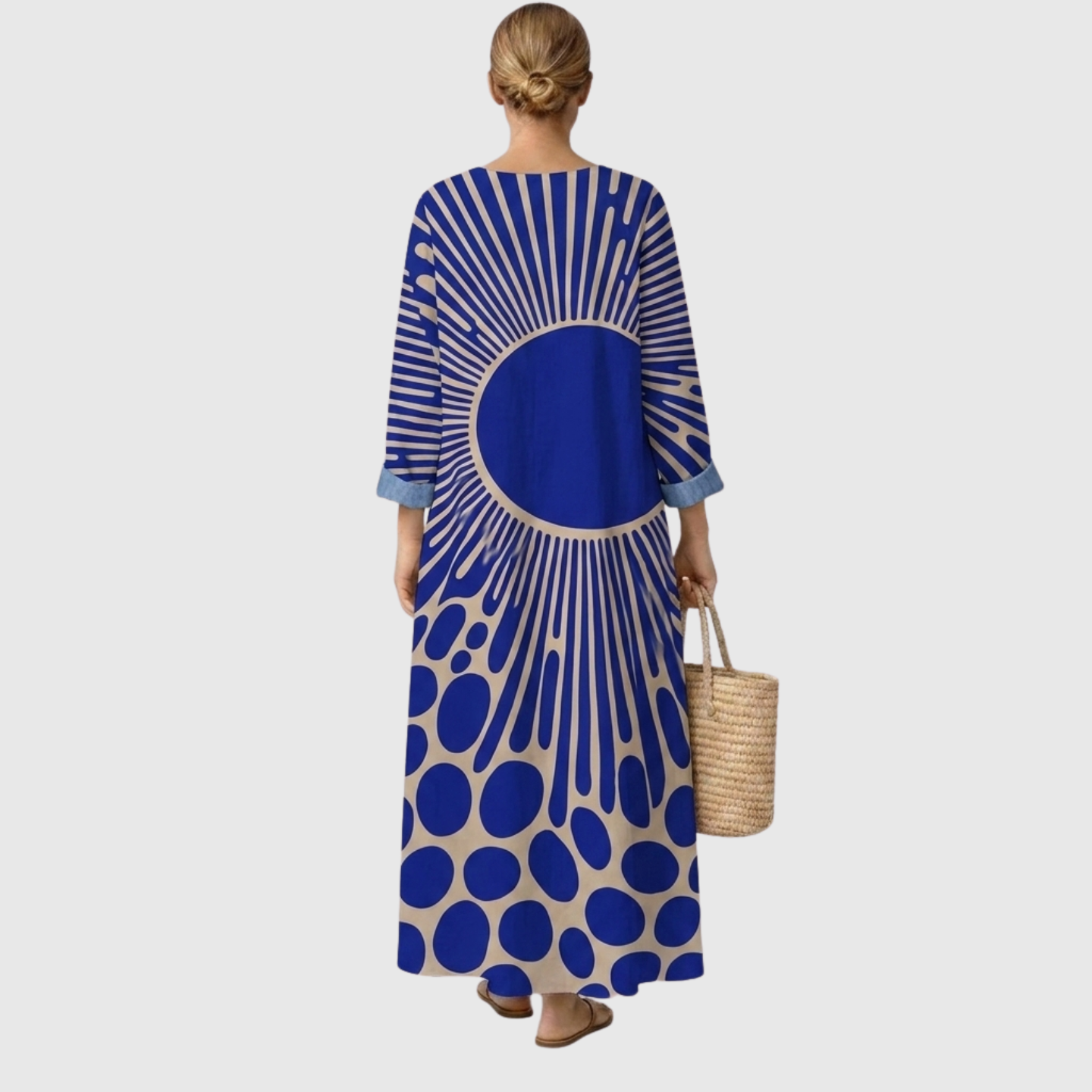 Danica | Sunburst Print Midi Dress