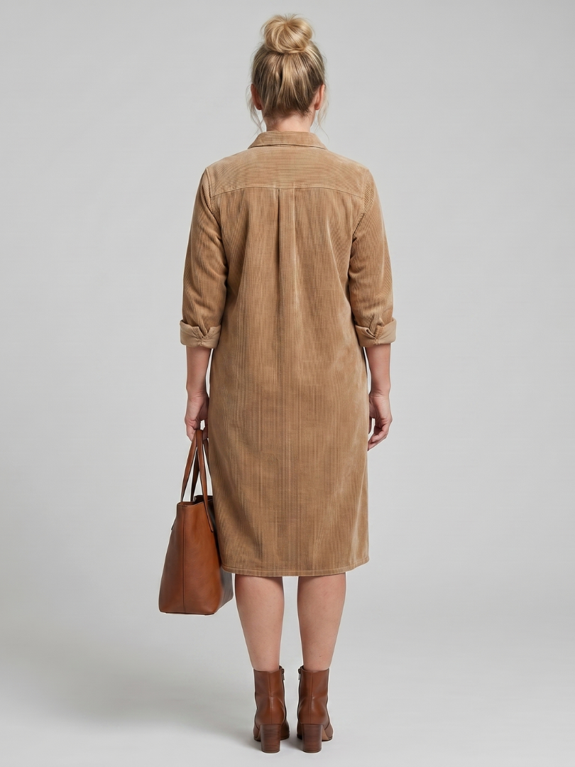 Darcy | Button Front Patch Pocket Midi Dress