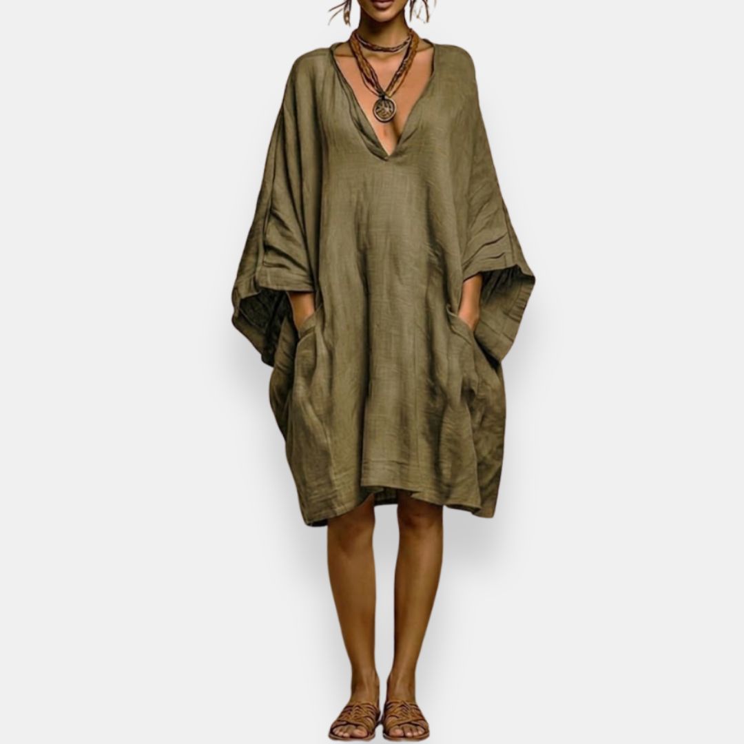 Brenda | Oversized V-Neck Dress