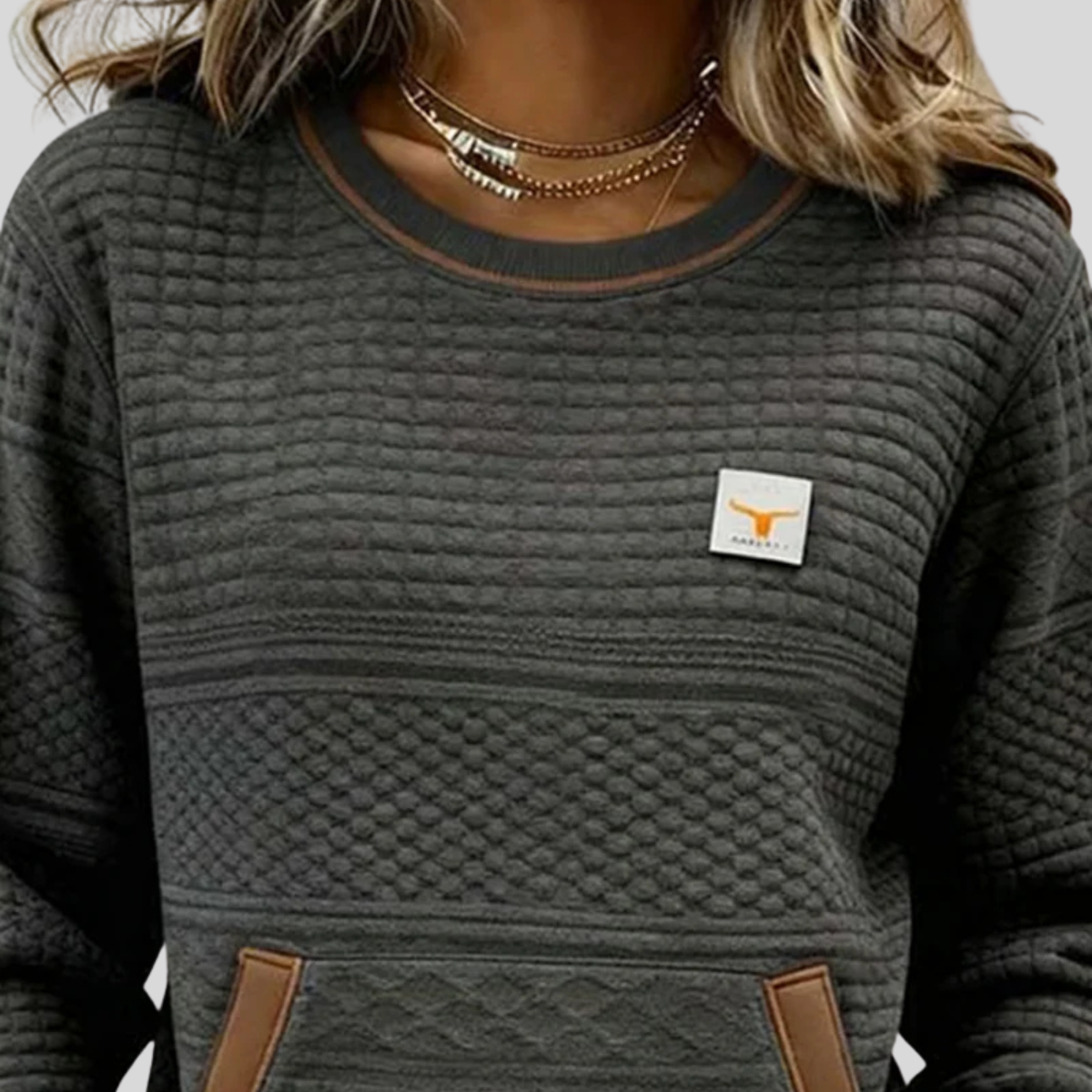 Noelle | Crew Neck Colourblock Sweatshirt