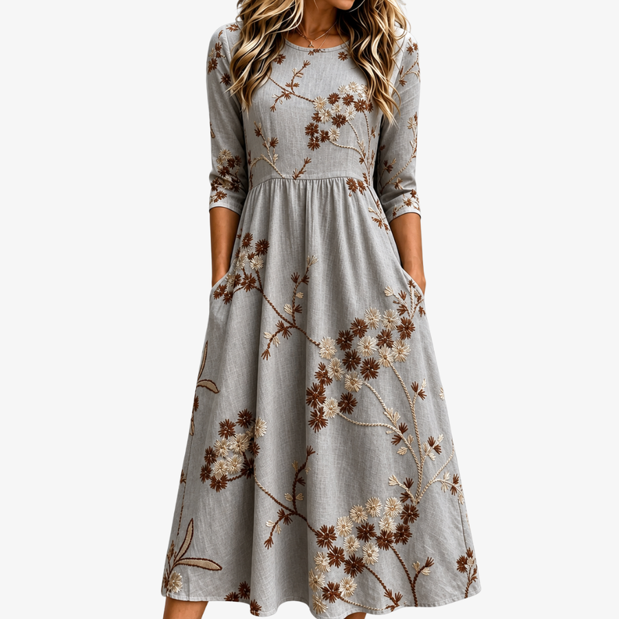 Orla | Floral Pocket Midi Dress