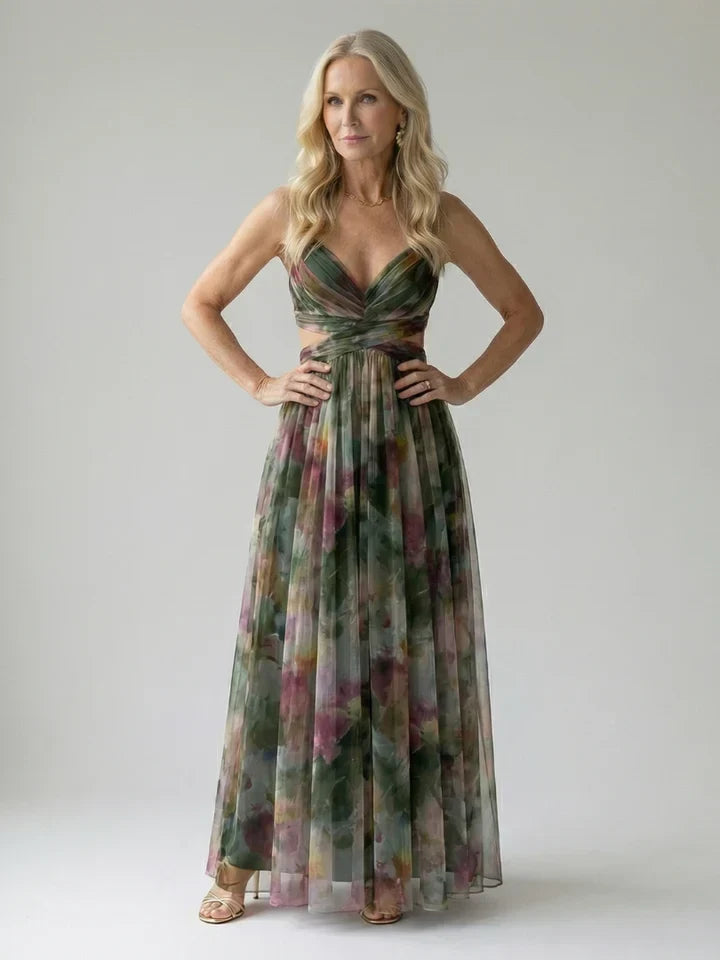 Evelina | Wrapped Floral Maxi Dress