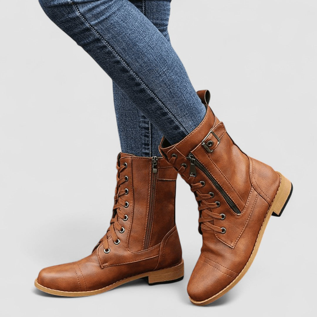 Tallulah | Buckled Mid Calf Western Boots