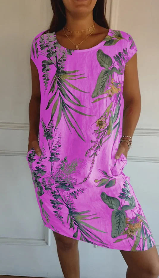 Nora | Printed Summer Dress with Pockets