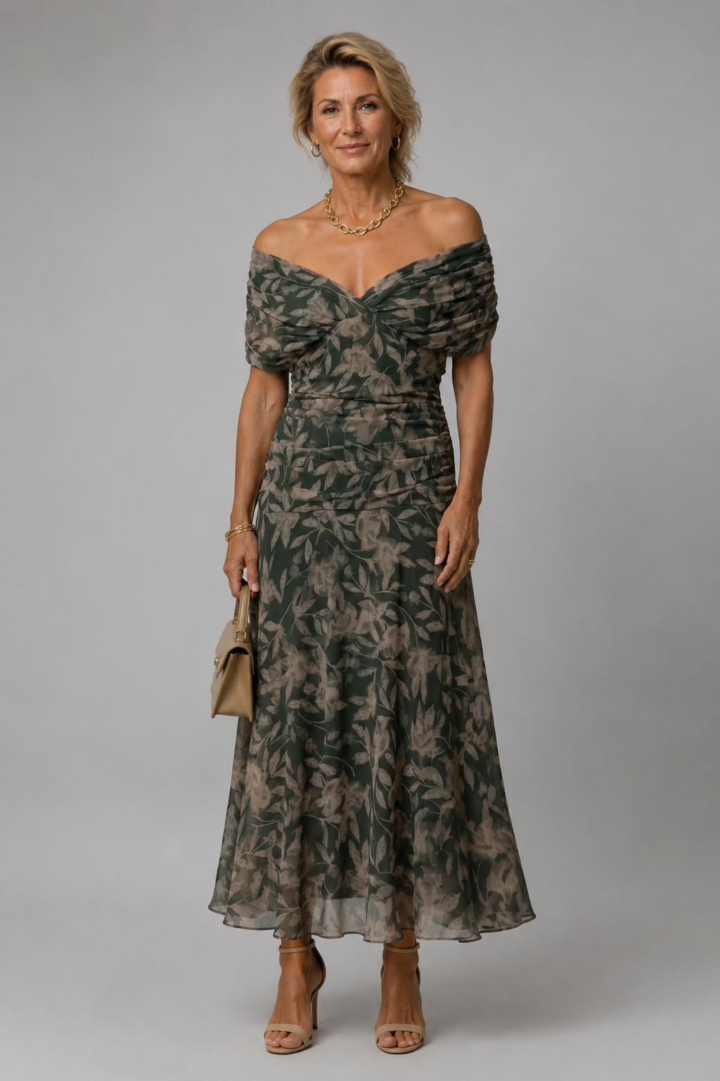 Ariane | Off Shoulder Midi Dress