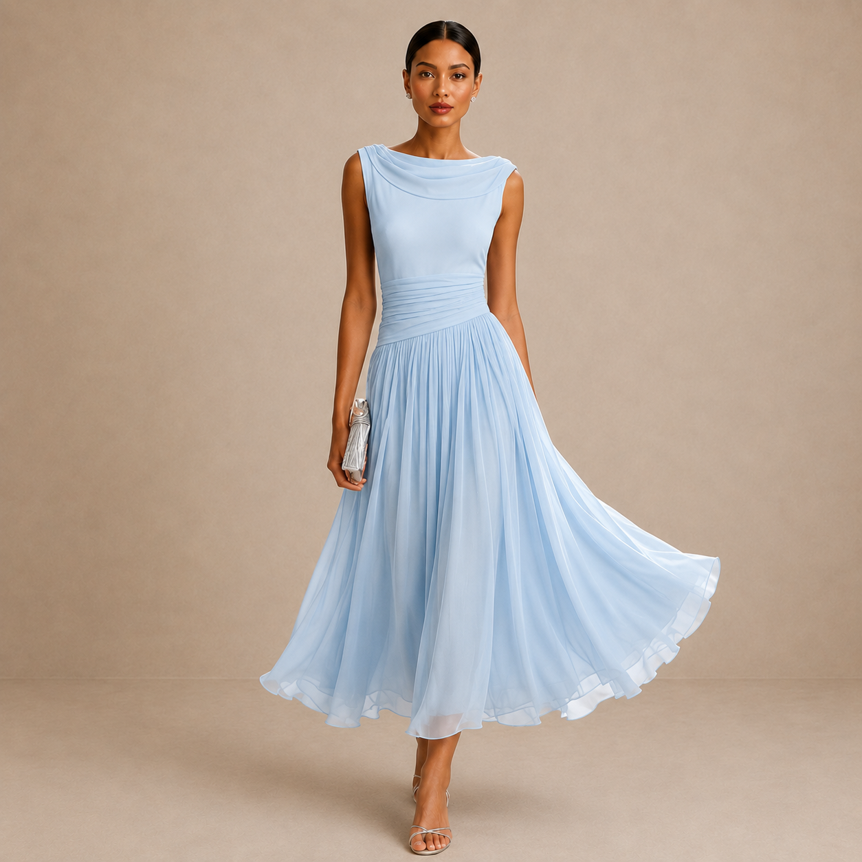 Cadence | Pleated Midi Dress