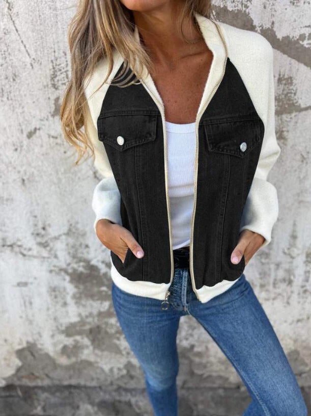 DELANEY | CASUAL JACKET WITH ZIP FASTENING AND V-NECK