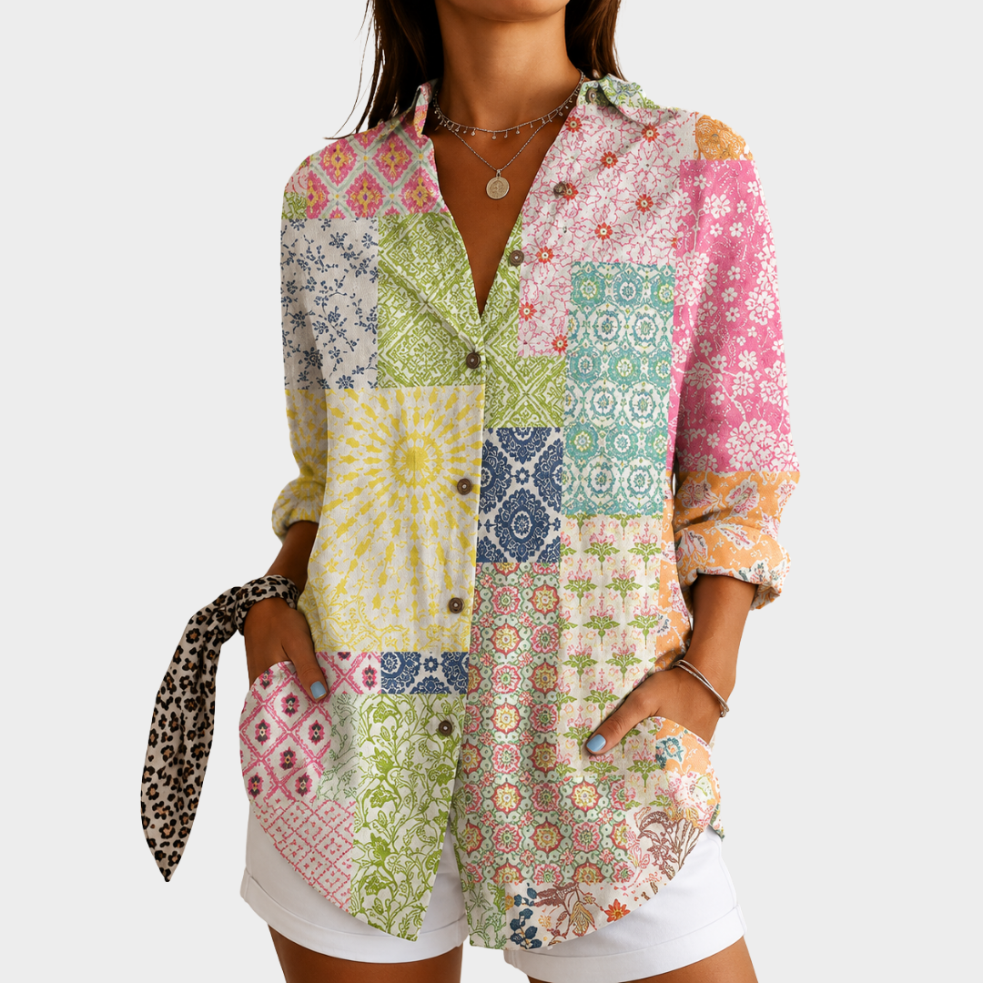 Rosalind | Patchwork Sunshine Garden Blouse