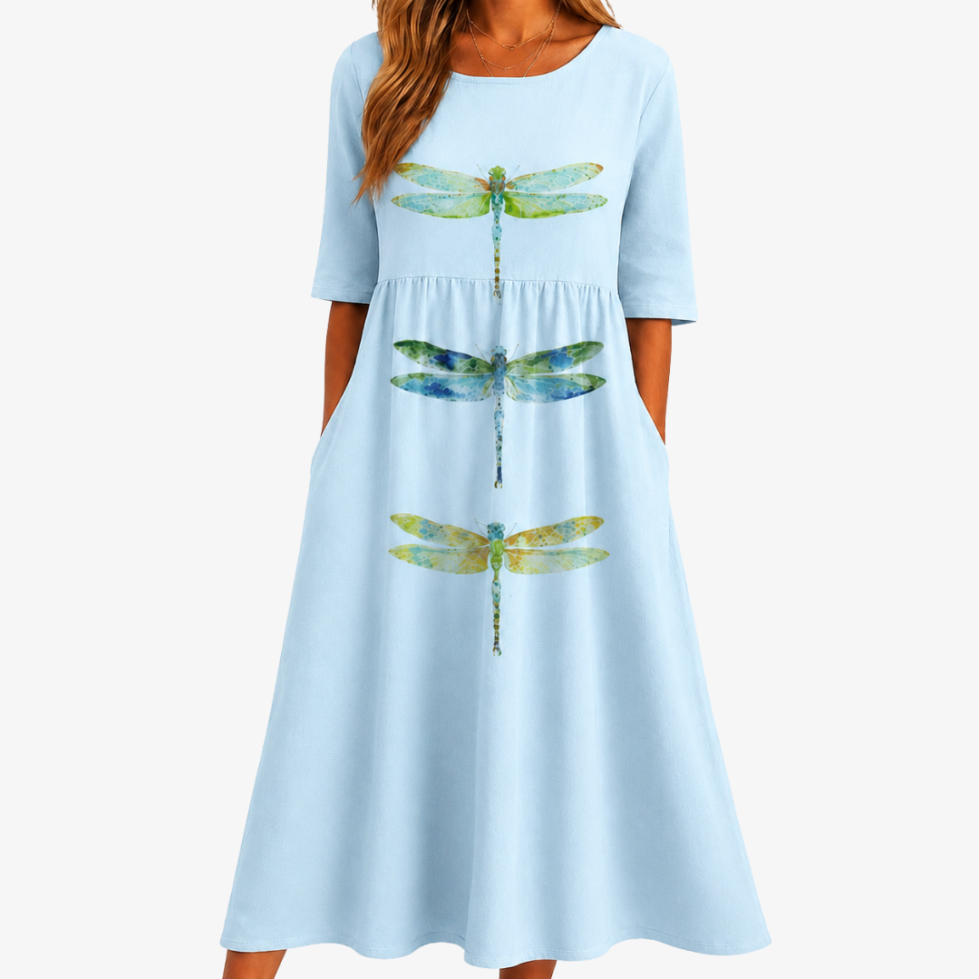 Cynthia | Floral Pocket Midi Dress