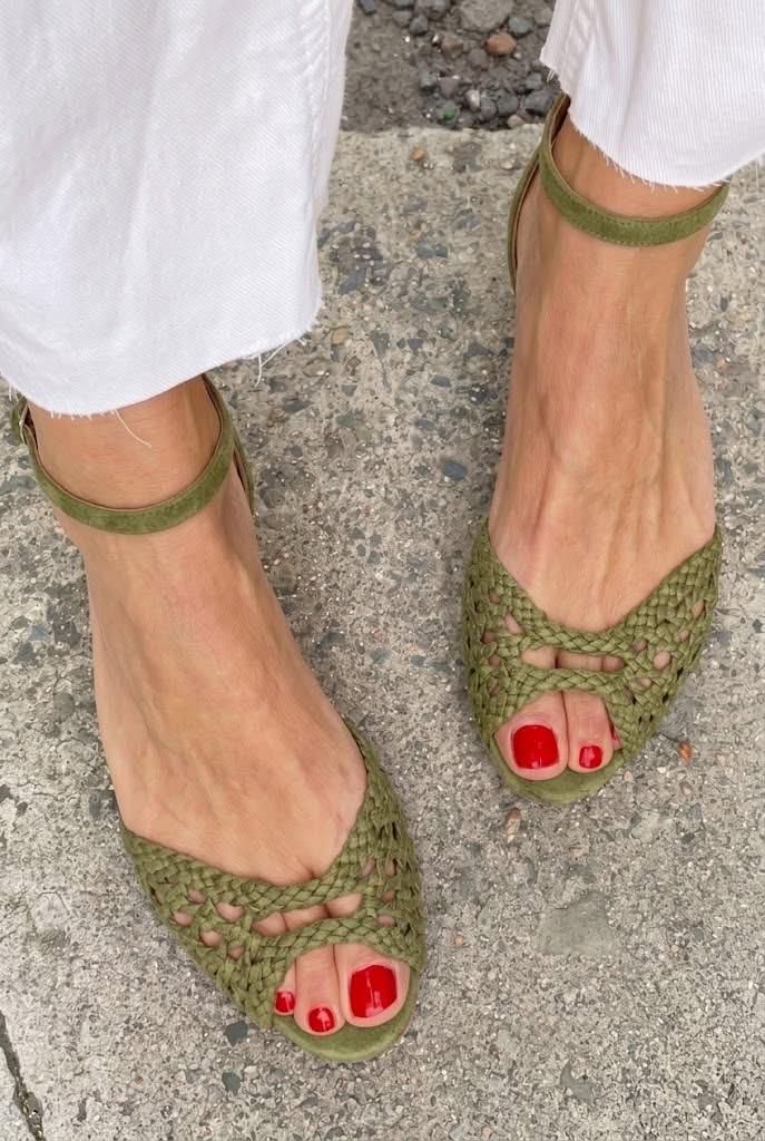 Isadora — Woven Gold Sandals