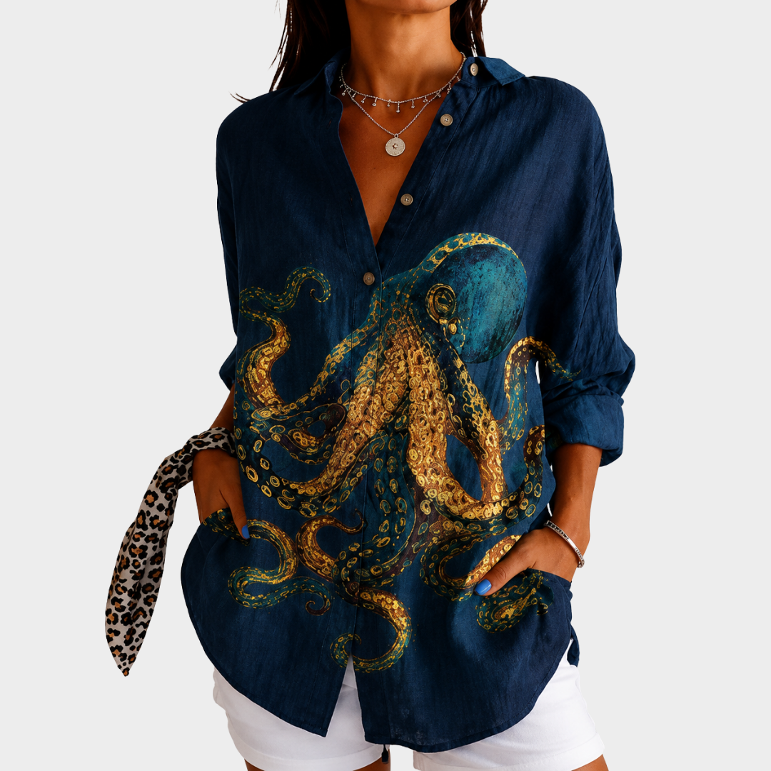 Beatrix | Ocean Treasure Statement Blouse