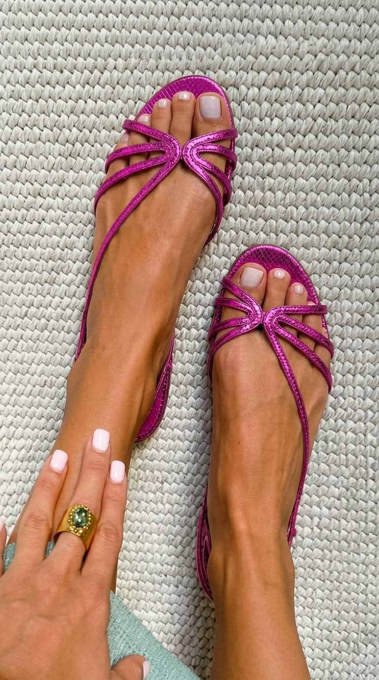Ginevra — Gold Strappy Sandals