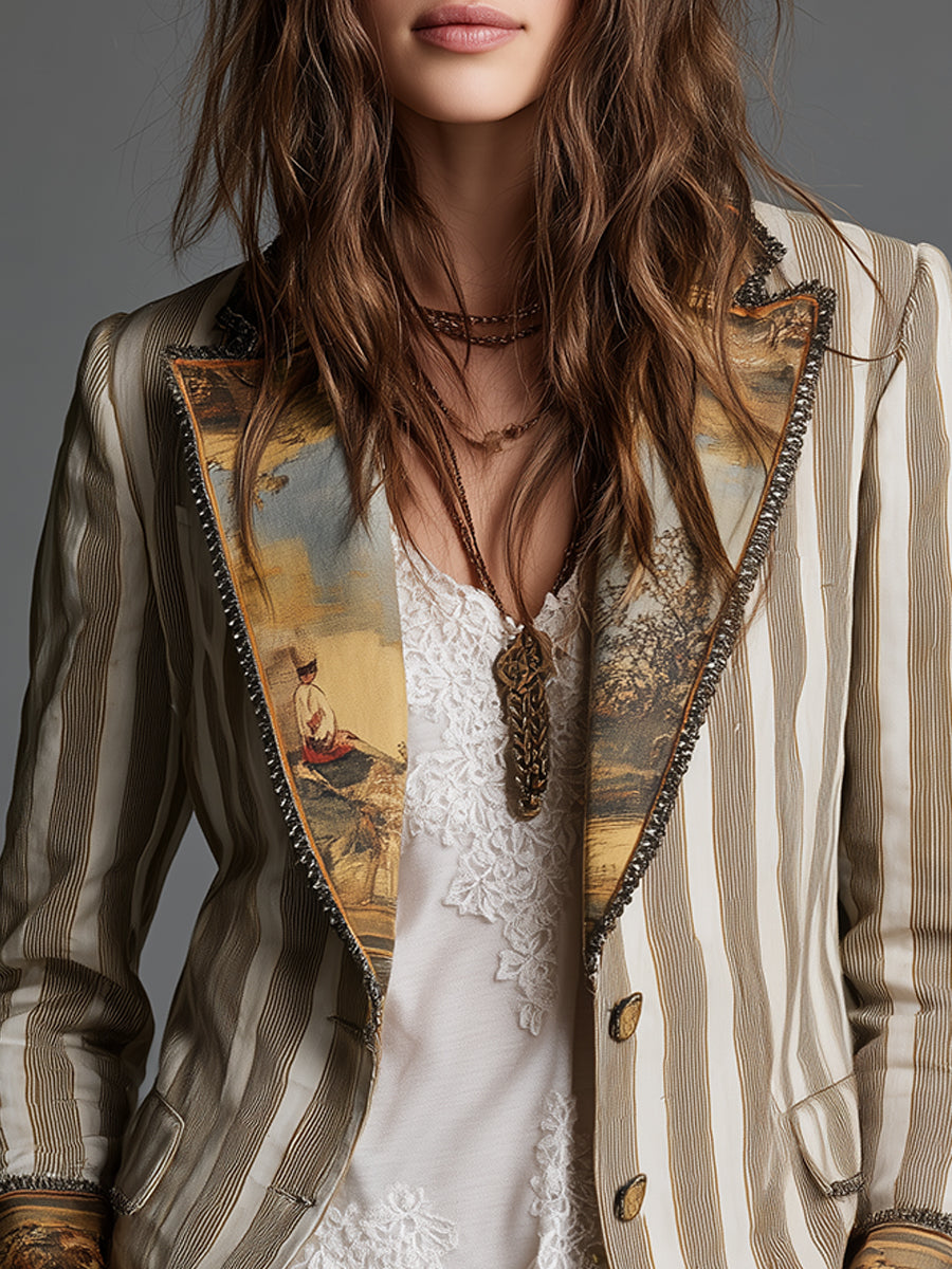 Constance | Boho Stripe Blazer