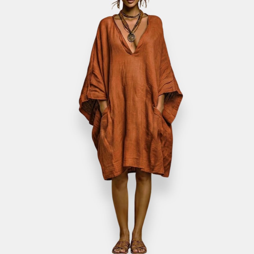 Brenda | Oversized V-Neck Dress