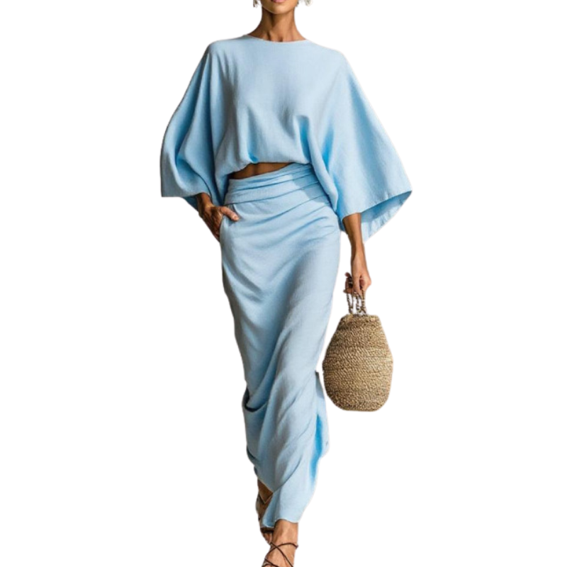 WANDA™ – Stylish Loose-Fit Two-Piece Skirt Set