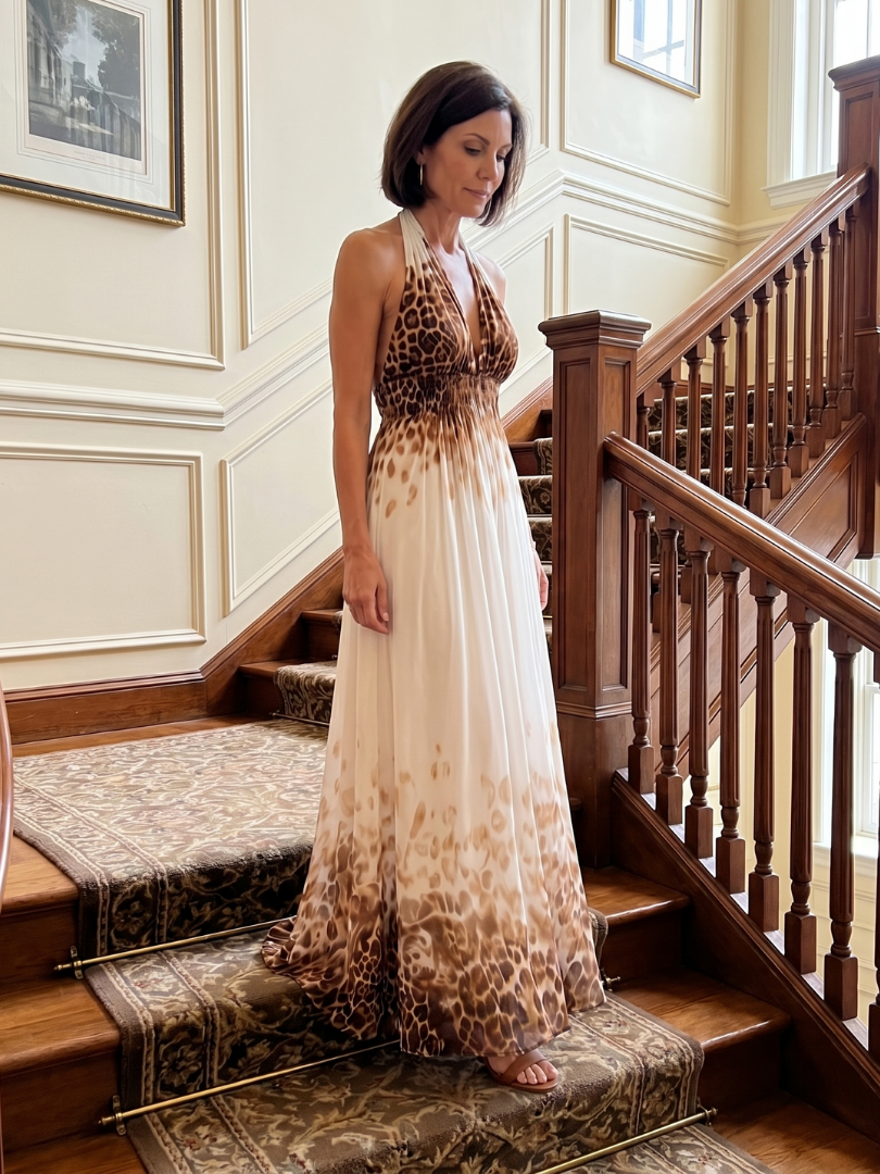 Sophie | Flowing Halter Maxi Dress
