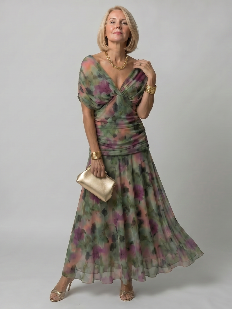 Rosamonda | Off Shoulder Flow Midi Dress