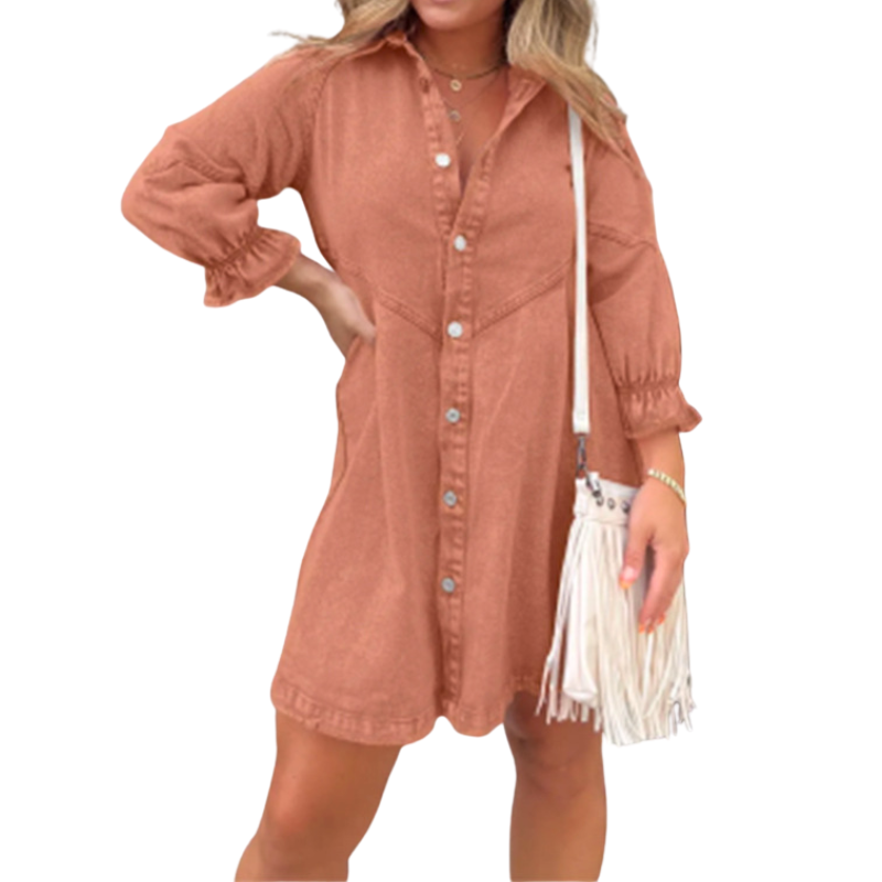 RENEE™ – Stylish Puff Sleeve Mini Dress