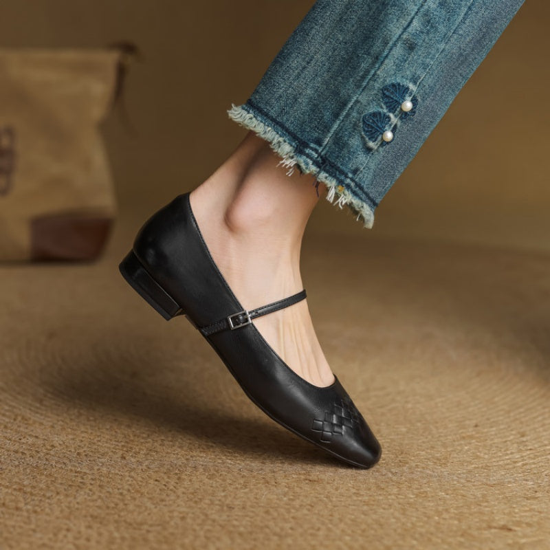 Verity | Square Toe Mary Jane Flat