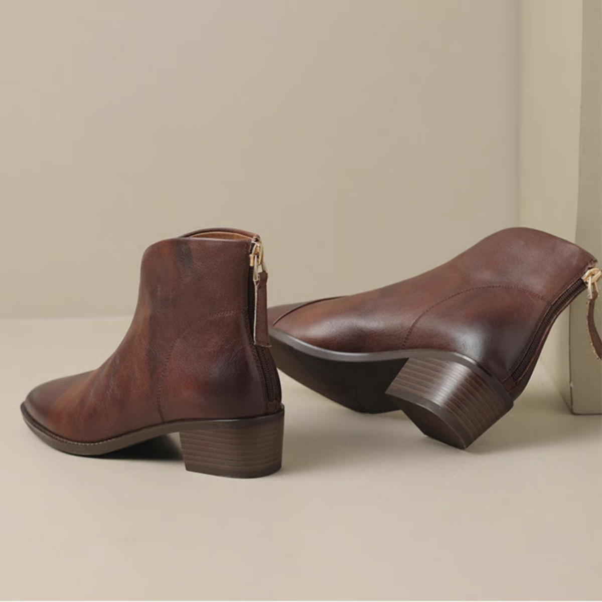 Beryl | Leather Ankle Boots