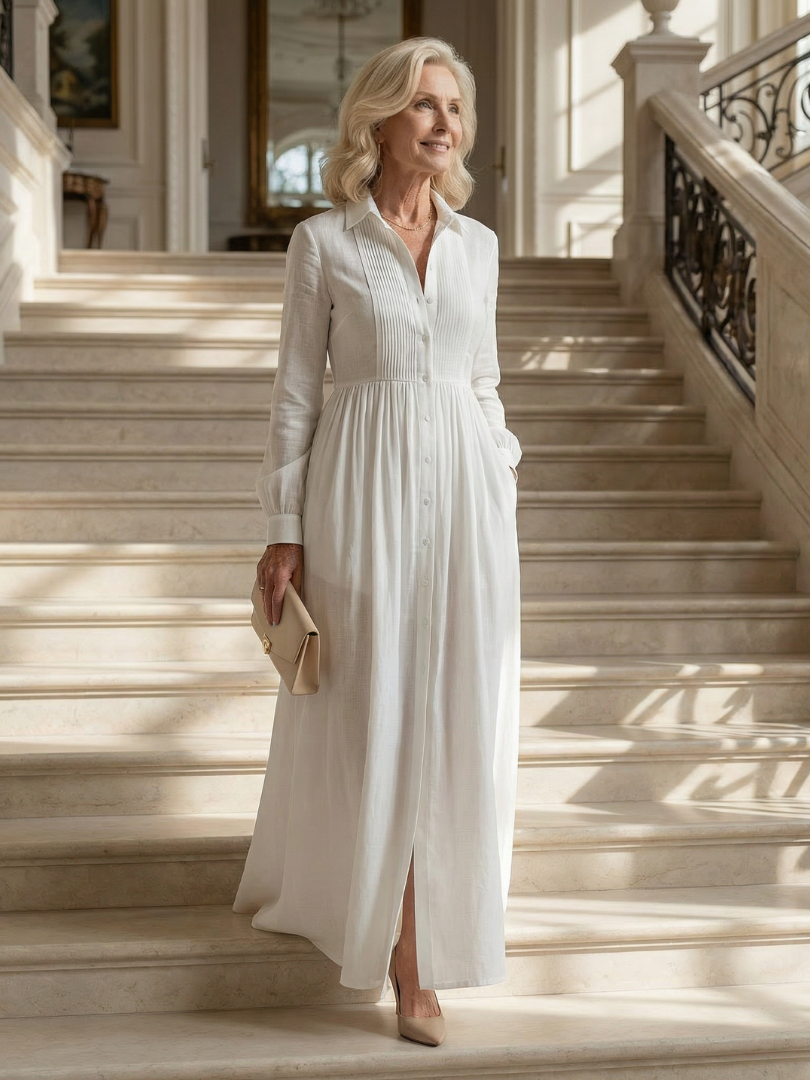 Adair | Pintuck Maxi Dress