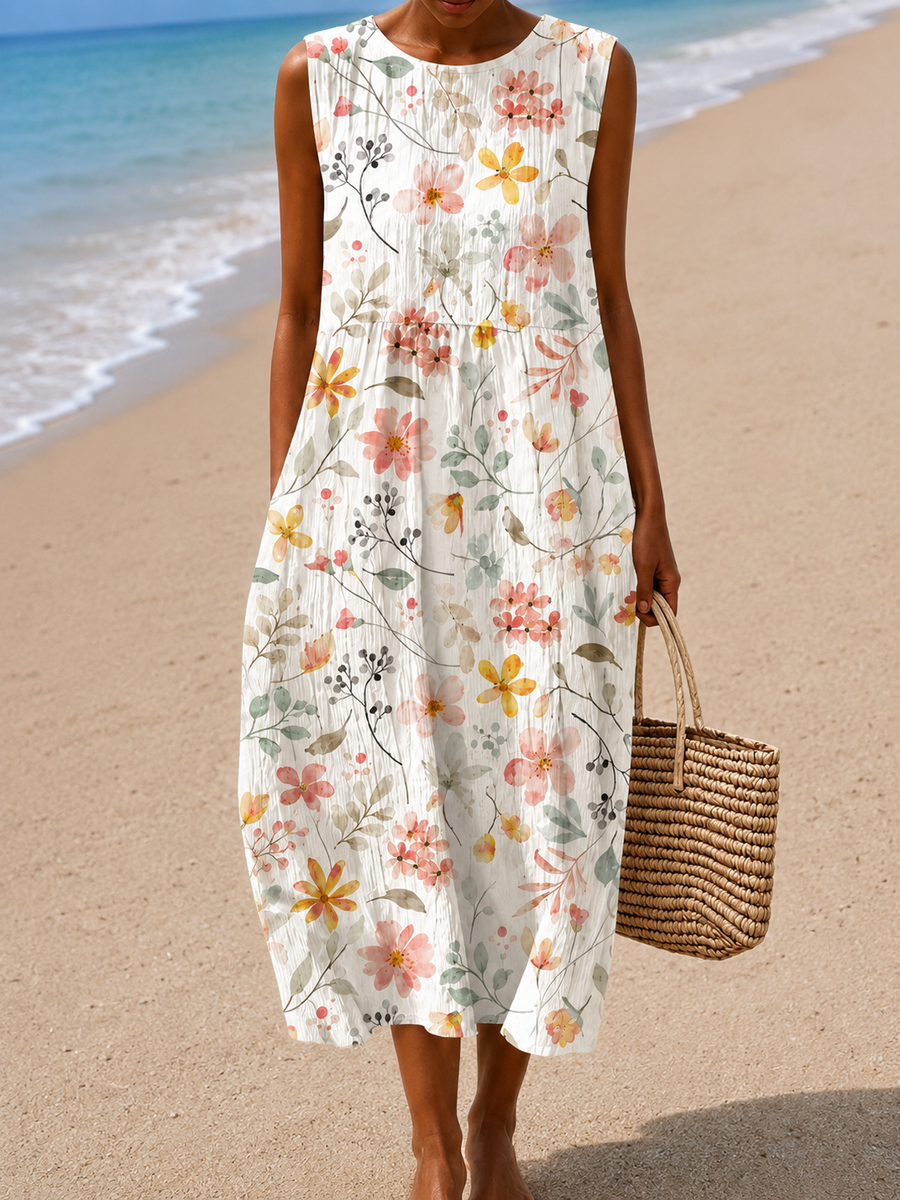Eliana | Sleeveless Floral Summer Dress
